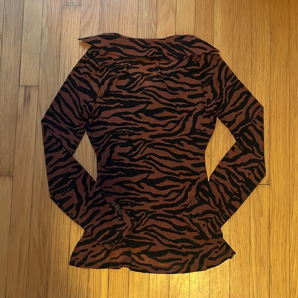 Free People Animal Print Blouse - Picture 4 of 4
